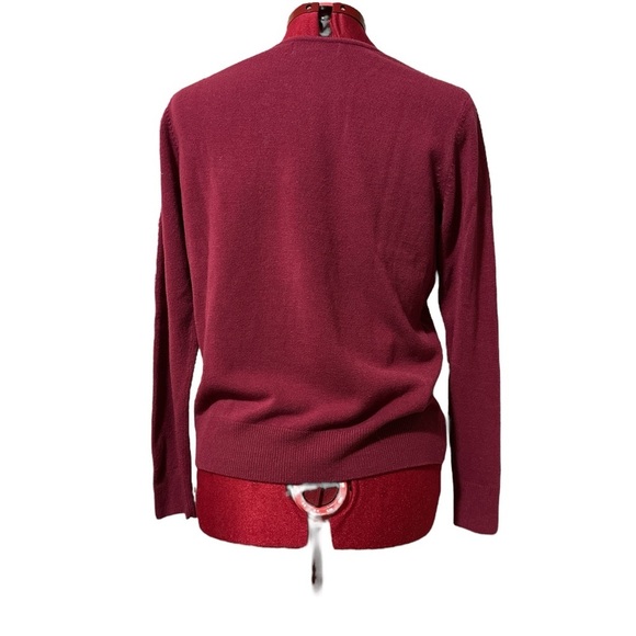 Tradition petite long sleeve sweater with beading along the front neckline. - Picture 3 of 8